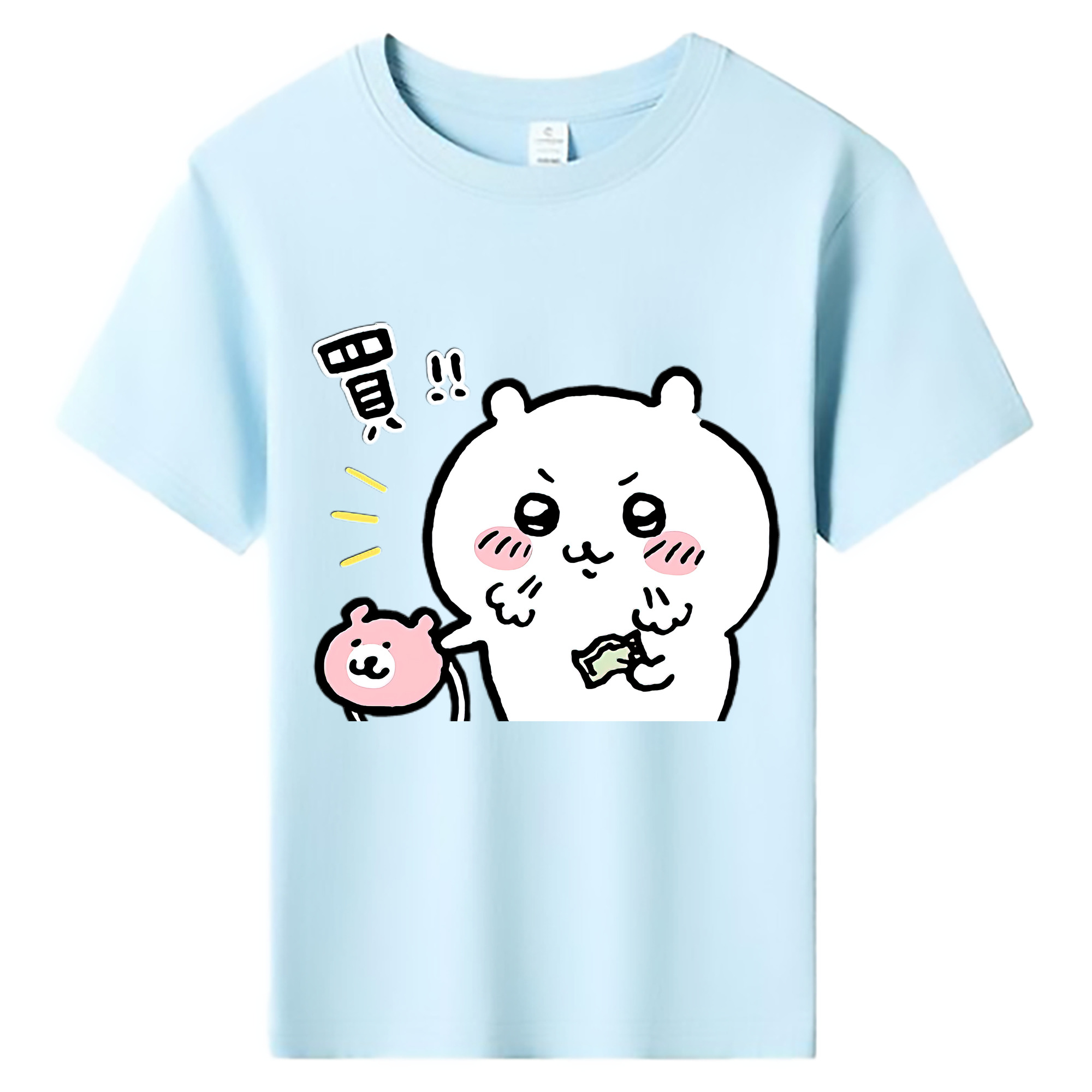 （画像用） ちいかわ ちいかわ Chii-kawa chiikawa 綿100％キッズTシャツ（フロントプリント）
